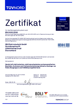 Zertifikat nach EN 9100:2018