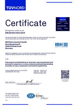 Certificate DIN EN ISO 9001:2015