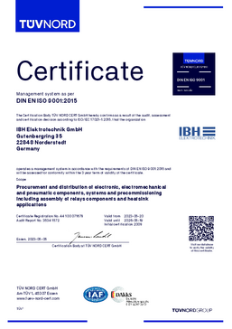 Certificate DIN EN ISO 9001:2015