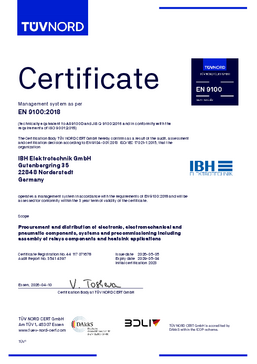 Certificate EN 9100:2018