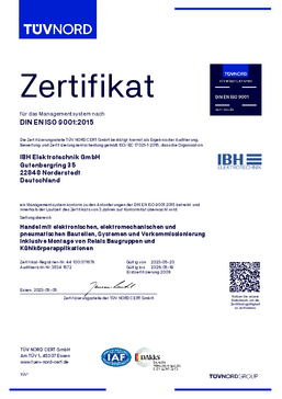 Zertifikat nach DIN EN ISO 9001:2015